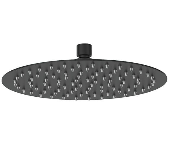 Aqua Edition 300mm Round Ultra Thin Designer Shower Head Matt Black