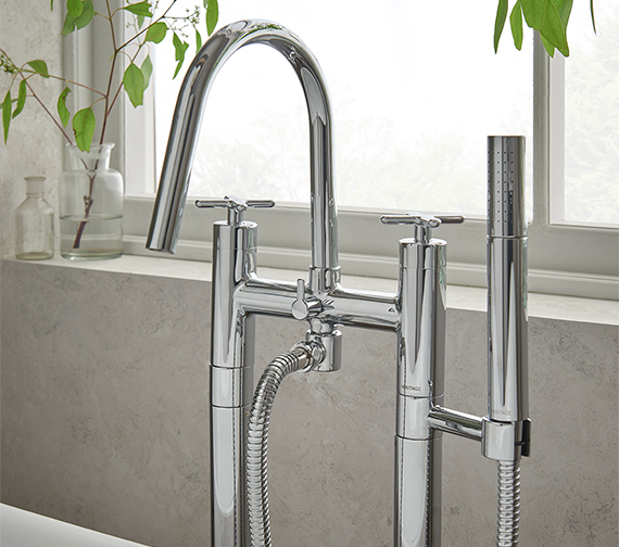 Heritage Floor Standing Bath Shower Mixer Tap