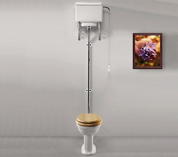 Silverdale Belgravia 440 x 645mm High-Level WC Pan - BECLOHL6WHI