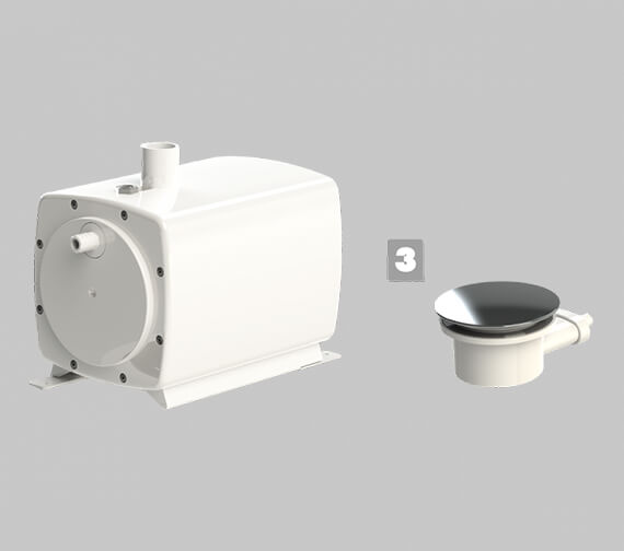 Saniflo Sanifloor Plus 3 Shower Waste Pump And Drain For Shower Tray 6156