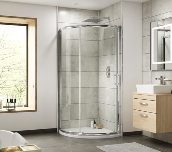 PPT - Bow 860 X 860mm Quadrant Shower Enclosure With Acrylic Tray - 6mm