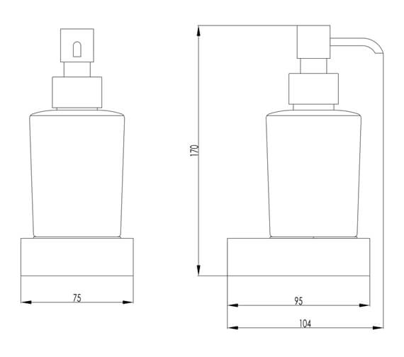 QS Basics Hixel Wall Mounted Single Soap Dispenser