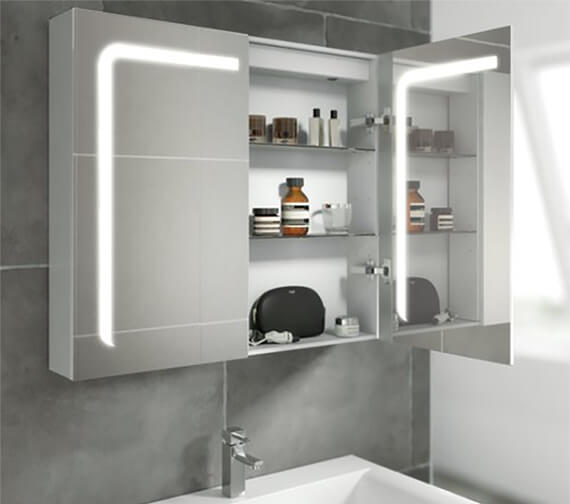 HIB Stratus 60 LED Demisting Aluminium Mirror Cabinet 600 x 700mm | 46900