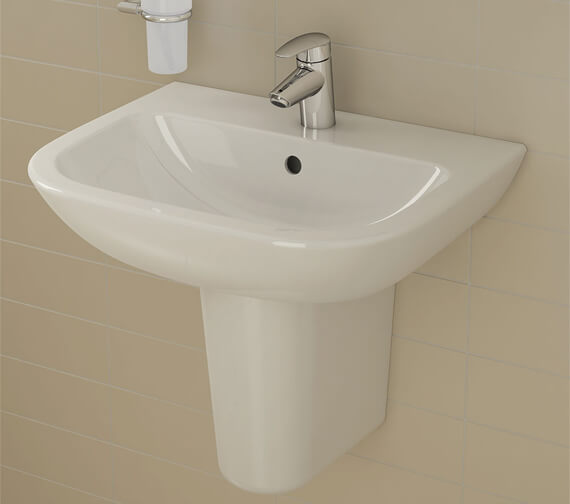 VitrA S20 500mm Wide 1 Tap Hole White Basin