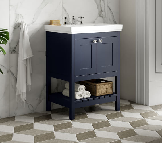 Hudson Reed Bexley Floor-Standing Double Door Vanity Unit And Basin ...