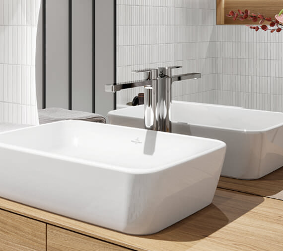 Villeroy And Boch Architectura Chrome Tall Basin Mixer Tap With Push ...