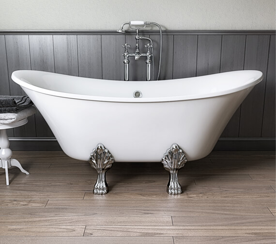 Joseph Miles Lorna 1760 x 710mm No Taphole Freestanding Bath With Feet.