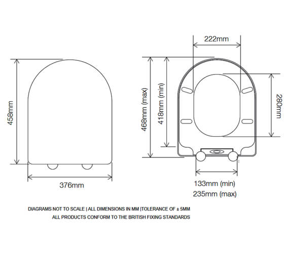 Roper Rhodes Define DShaped Soft Closing Toilet Seat White 8704WSC