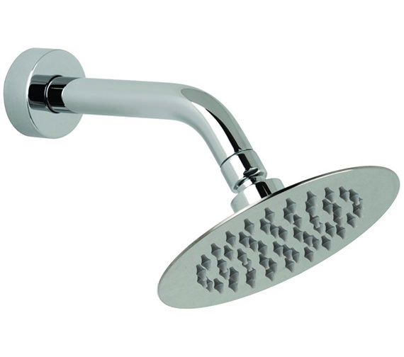 Vado Aquablade 150mm Single Function Chrome Fixed Shower Head With Arm