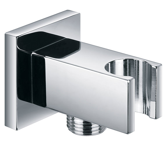 Pura Square Wall Shower Outlet Elbow With Bracket - KI121A