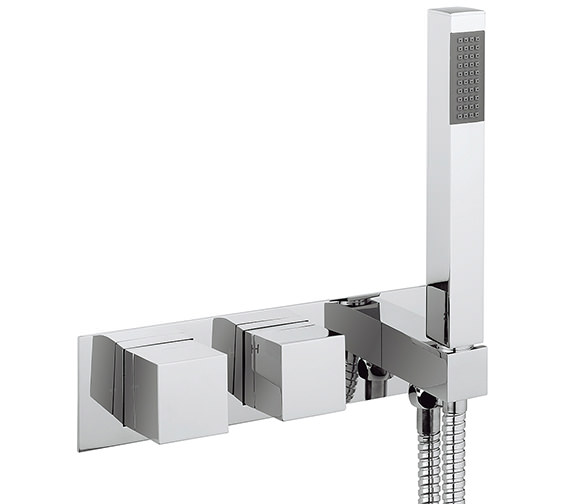 Crosswater Water Square Thermostatic Shower Valve With Handset