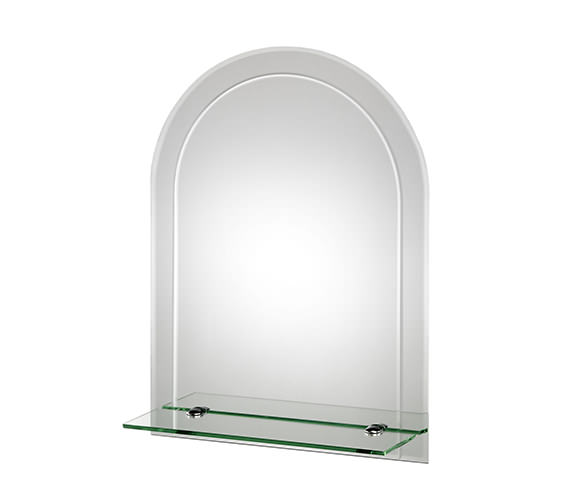 Croydex Fairfield Arch Mirror With Shelf 450 X 600mm
