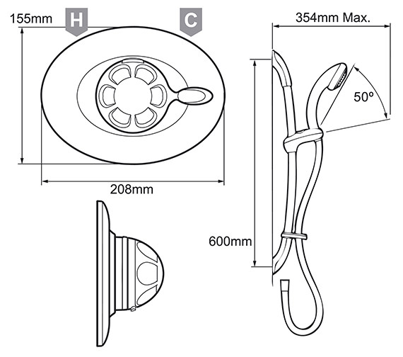 Mira Excel BIV All Chrome Thermostatic Shower