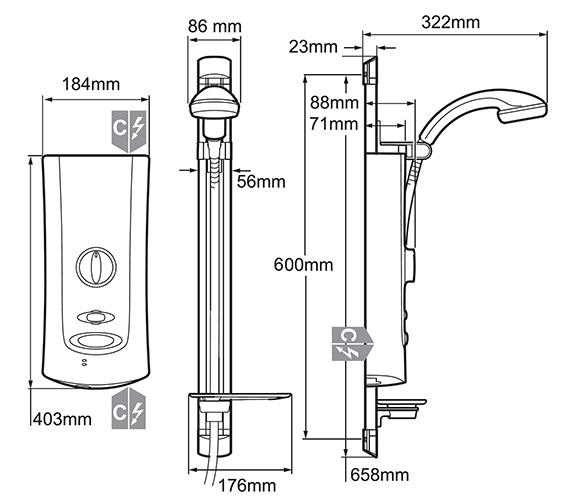 Mira Advance ATL Thermostatic Electric Shower 8.7KW 1.1785.001