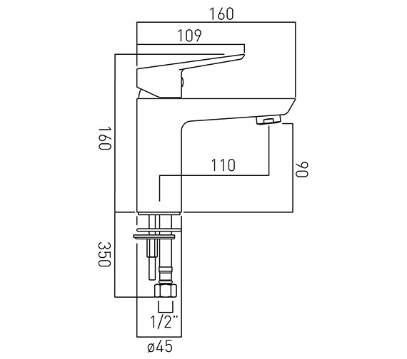 Vado Photon Mono Basin Mixer Tap Chrome | PHO-100/SB-C/P