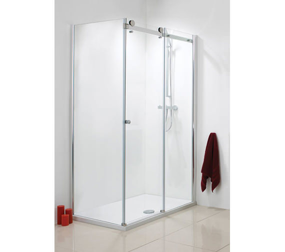 Phoenix Motion Frame Less Single Slider Shower Shower Door