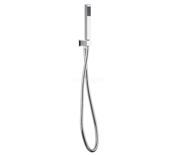 Crosswater Chrome Shower Handset With Wall Outlet And Hose