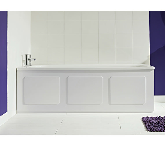 Croydex 1690mm Storage Bath Panel Gloss White