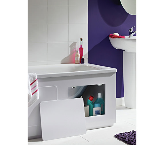 Croydex Storage Bath Panel Gloss White - WB715122
