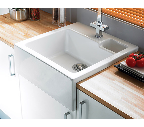 Astracast Canterbury 1.5 Bowl Ceramic Gloss White Sit-In Sink ...