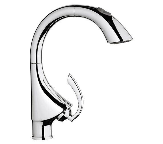 Grohe K4 Sink Mixer Tap With Pull Out Spray Chrome 33782000