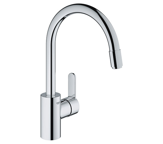 Grohe Eurostyle Cosmo Chrome Mono Sink Mixer Tap With Pull Out Mousseur ...