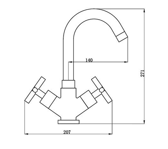 Mayfair Apollo Monobloc Kitchen Tap With Swivel Spout - KIT013