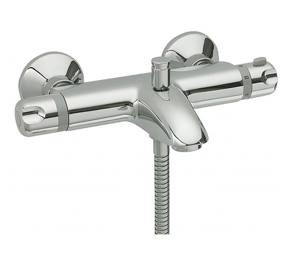Tre Mercati Thermostatic Wall Mounted Chrome Bath Shower Mixer Tap With Kit