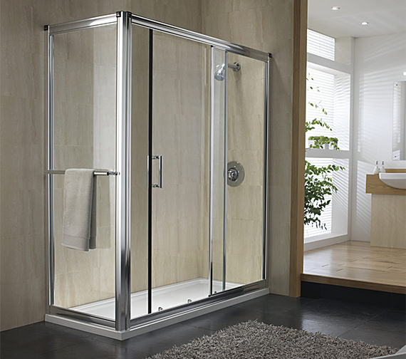 Twyford Hydr8 Sliding Shower Enclosure Door 1600mm H80500CP