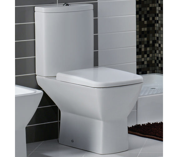 RAK Summit Close Coupled White WC With Soft-Close Seat - 650mm Projection