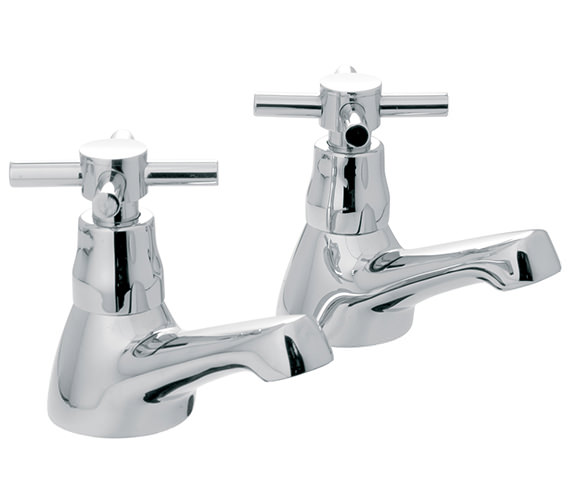 Vado Vecta Basin Pillar Taps Pair Half Inch | VEC-106/CD-C/P