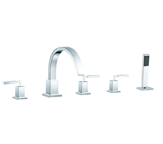 Vado Instinct Deck Mounted 5 Hole Bath Shower Mixer Tap | INS-135-3/4-C/P