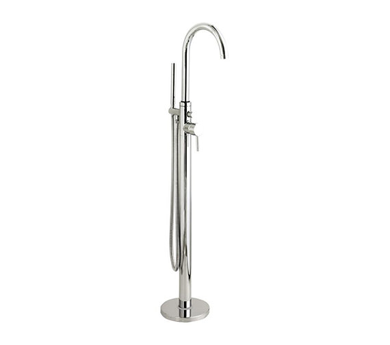 Hudson Reed Tec Floor Standing Bath Shower Mixer Tap Chrome With Kit