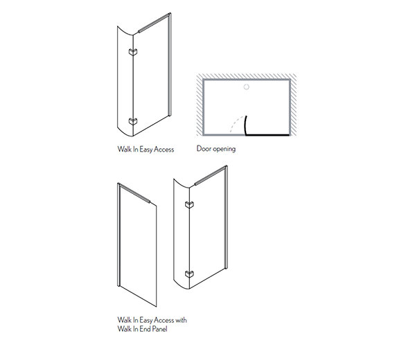 Simpsons Design View Walk In Easy Access Shower Enclosure 1700mm