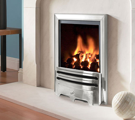 Flavel Kenilworth Remote Control Contemporary Gas Fire SilverFRDC37RN