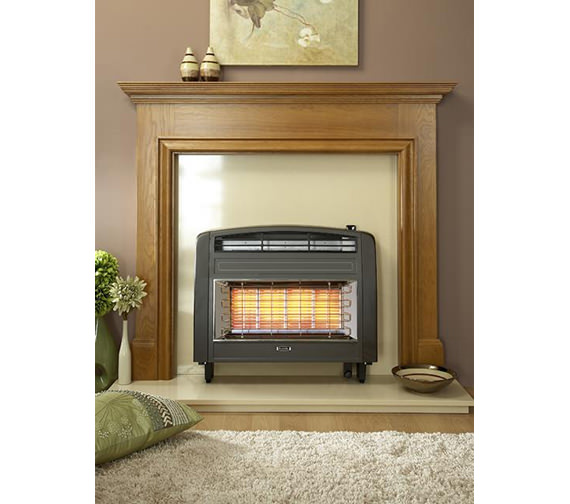 Flavel Strata Electronic Top Control Outset Gas Fire Black FORSBLEN