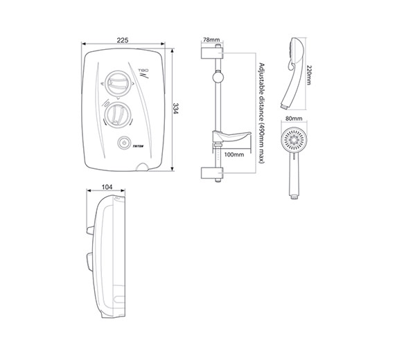 Triton T80Z Fast Fit Electric Shower 8.5KW SP8008ZFF