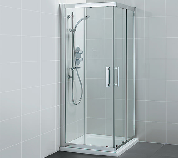 Ideal Standard Synergy Corner Entry Enclosure 1000mm With Silver Frame
