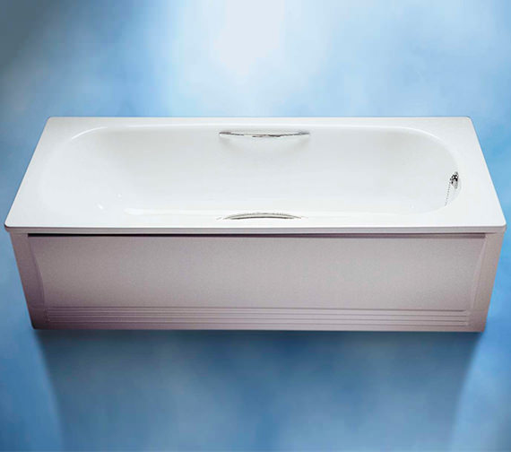 Twyford Celtic 1600 x 700mm Plain Steel Bath With Legs BS1202WH