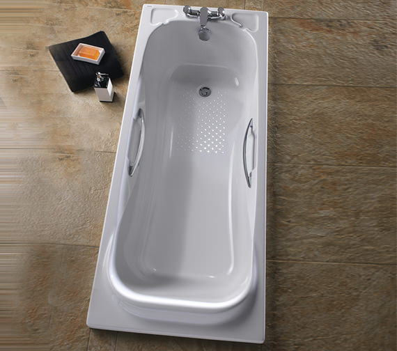 Twyford Signature 1700 x 700mm Acrylic Bath With Grips SE8520WH