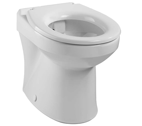 Twyford Sola White Rimless 400 Back-To-Wall WC Pan 508mm - SA1968WH