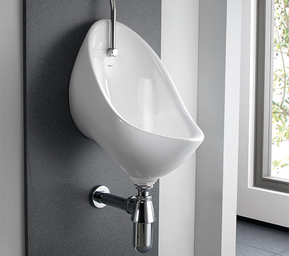 Twyford Clifton 3 Urinal Set With Exposed Flush Pipe And Cistern VC7002WH