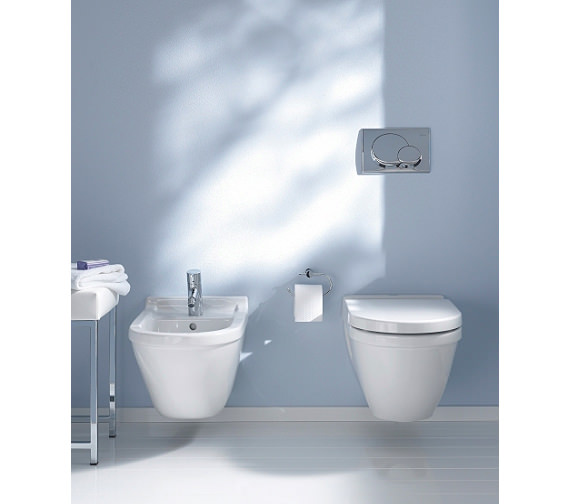 Duravit Starck 3 Compact Wall Mounted Bidet With Overflow 223115 - Duravit Starck 3 Wall Mounted Toilet
