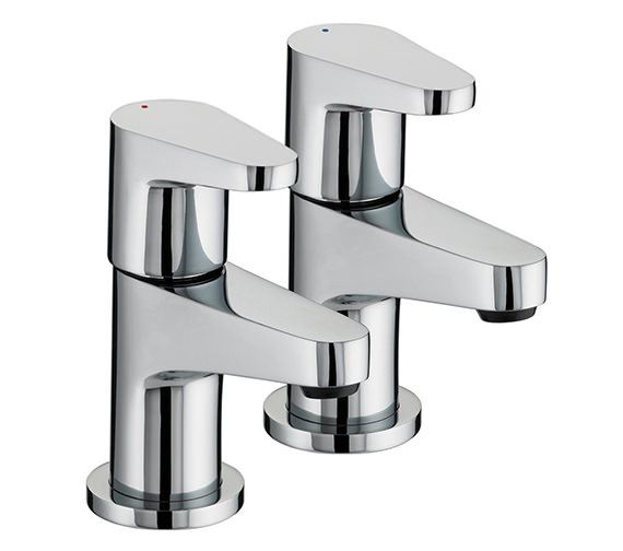 bristan quest bathroom basin taps pair