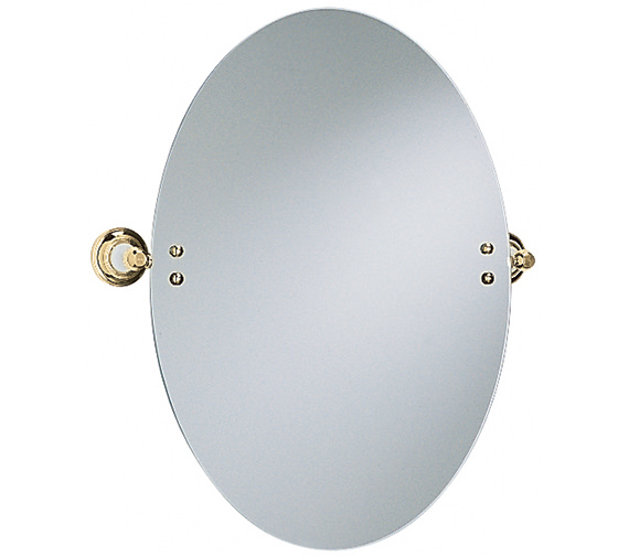 Heritage Clifton Oval Swivel Mirror Vintage Gold ACA17