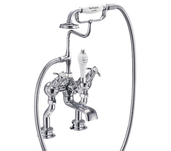 Burlington Anglesey Regent Deck Mounted Angled Bath Shower Mixer Tap - ANR19