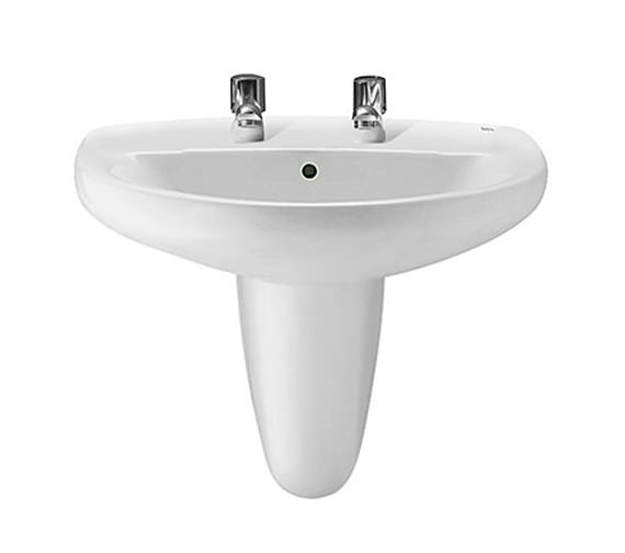 Roca Laura 2 Tap Hole Wall Hung Basin 520mm Wide - 328398000