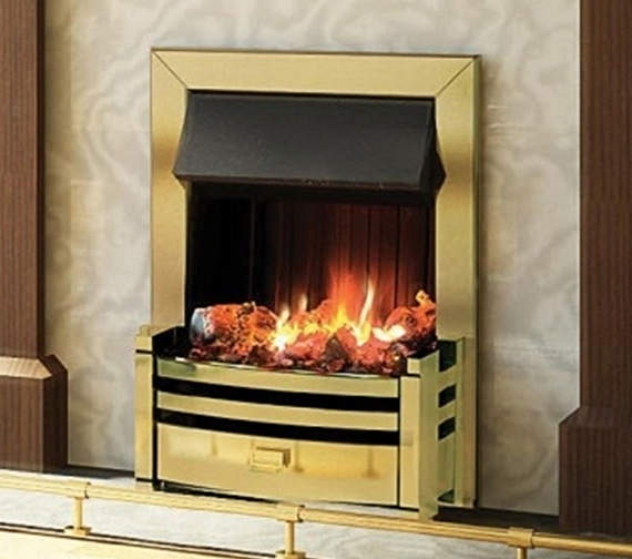 Dimplex Charlotte Optimyst Electric Fire Brass CRT20BR