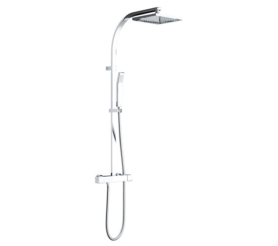 Vado Velo Thermostatic Shower Complete Set Square VEL149/RRKSQ/DIVC/P