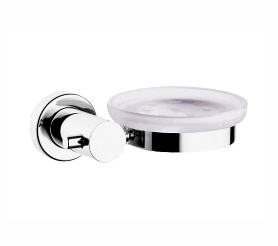 VitrA Ilia Frosted Glass Soap Dish With Chrome Holder